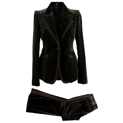 gucci pant suit|gucci green velvet suit.